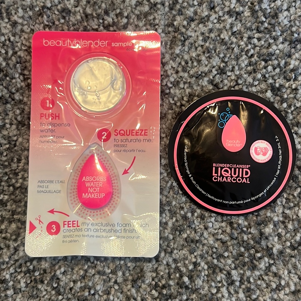 💋3/$15💋 NEW Sealed The Original Beauty Blender & Blender Cleanser Sample NWT